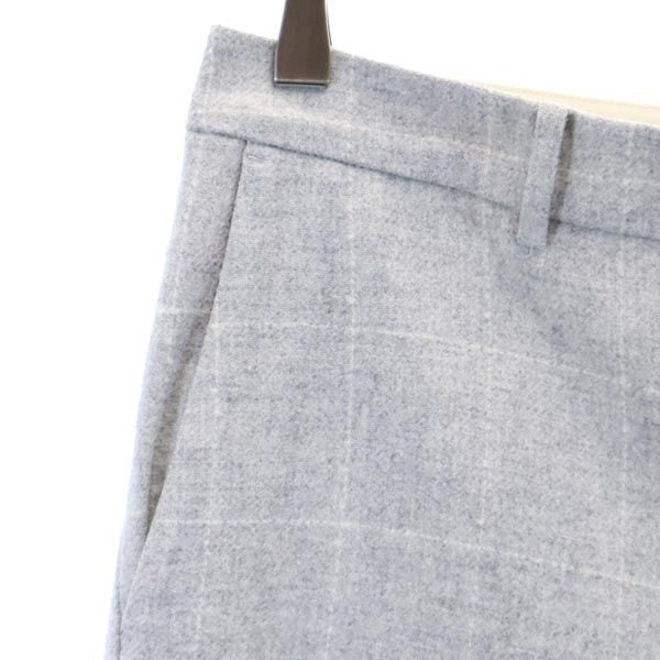 Mackintosh マッキントッシュ ウールブレンド チェック柄 ガウチョパンツ 40 グレー ワイド レディース