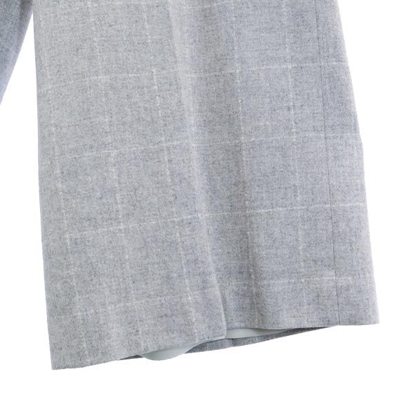 Mackintosh マッキントッシュ ウールブレンド チェック柄 ガウチョパンツ 40 グレー ワイド レディース