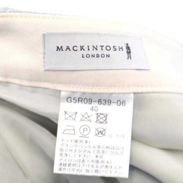 Mackintosh マッキントッシュ ウールブレンド チェック柄 ガウチョパンツ 40 グレー ワイド レディース