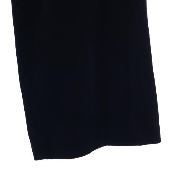 GIORGIO ARMANI ジョルジオアルマーニ ベロア調 ロングパンツ 40 ブラック レディース