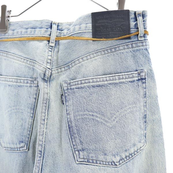 Levi's リーバイス ビッグE BARREL CROP デニムパンツ w26 革紐付き レディース