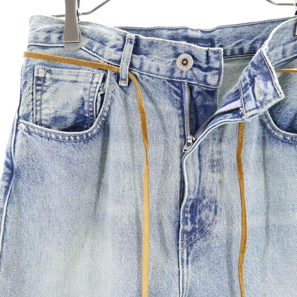 Levi's リーバイス ビッグE BARREL CROP デニムパンツ w26 革紐付き レディース