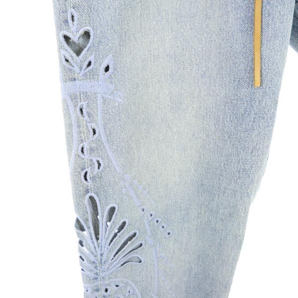 Levi's リーバイス ビッグE BARREL CROP デニムパンツ w26 革紐付き レディース