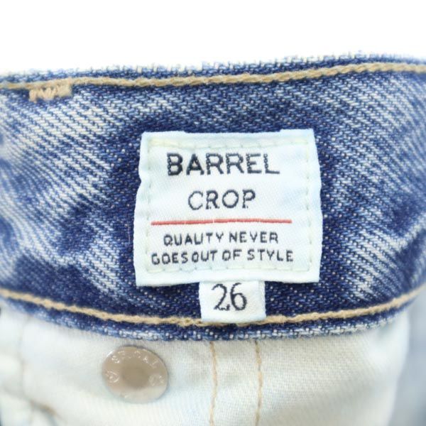 Levi's リーバイス ビッグE BARREL CROP デニムパンツ w26 革紐付き レディース