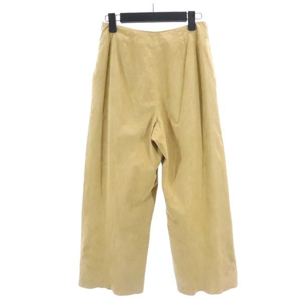 FOXEY フォクシー フェイクスエード ワイドパンツ 38 ベージュ ハンガー付き レディース