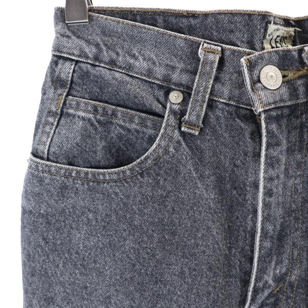 Levi's リーバイス 80s シルバータブ ビッグE 日本製 テーパードデニムパンツ w27 ブラック系 ジーパン レディース