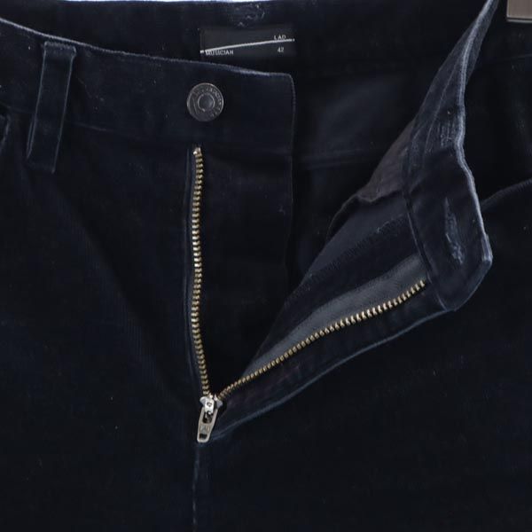 LAD MUSICIAN ラッドミュージシャン コーデュロイパンツ 42 ブラック メンズ