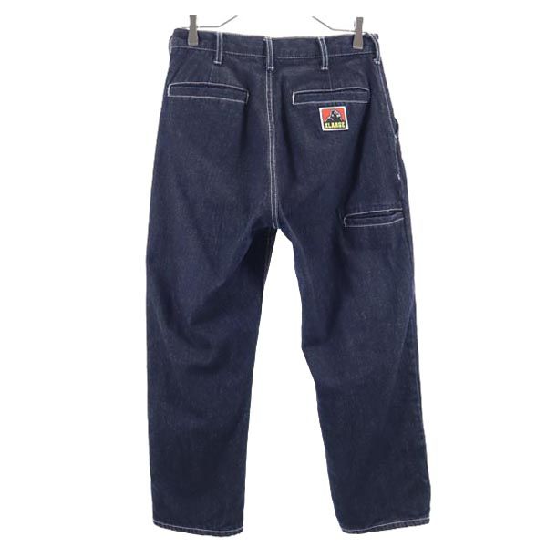 XLARGE エクストララージ ヒッコリー ストレートデニムパンツ W30 ネイビー ジーパン メンズ