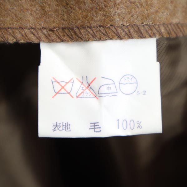 未使用 YVES SAINT LAURENT イヴサンローラン 三陽商会 ウール ロングパンツ T7 ブラウン系 レディース