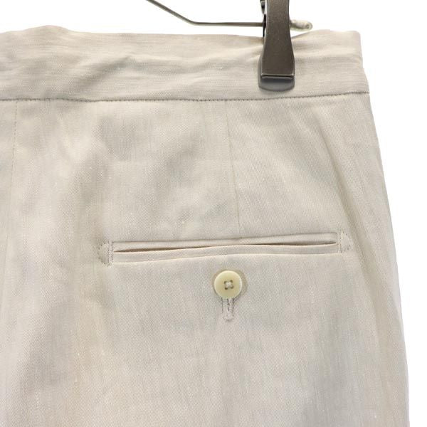 INCOTEX インコテックス リネンブレンド パンツ 40 ベージュ系 レディース