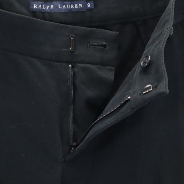 RALPH LAUREN ラルフローレン 日本製 ロング ストレートパンツ 9 黒 メンズ