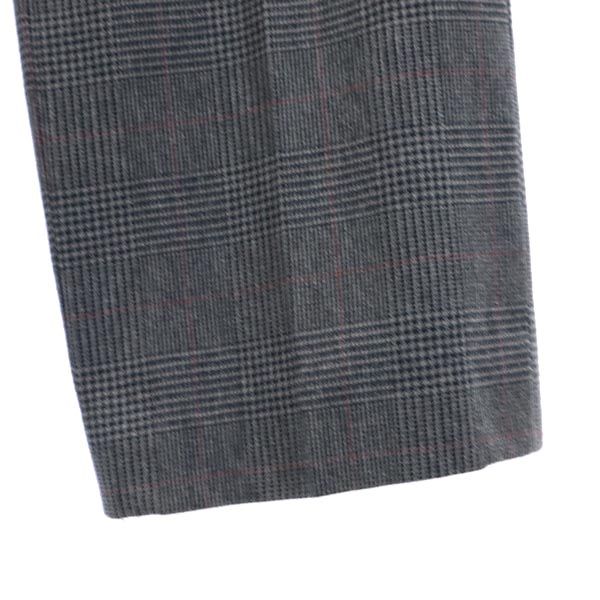 MAX MARA マックスマーラ イタリア製 チェック柄 パンツ 40 グレー×ブラウン×赤 レディース