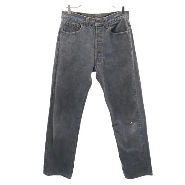 Levi's リーバイス 90s 501 USA製 ストレートデニムパンツ W32 ブラック系 ジーパン ボタンフライ メンズ