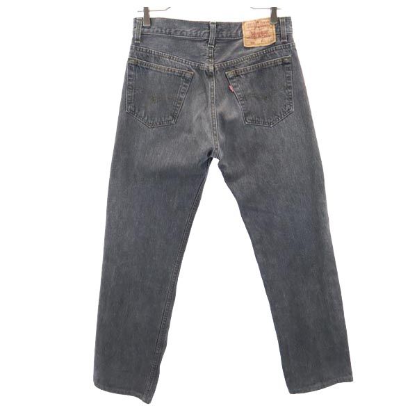 Levi's リーバイス 90s 501 USA製 ストレートデニムパンツ W32 ブラック系 ジーパン ボタンフライ メンズ