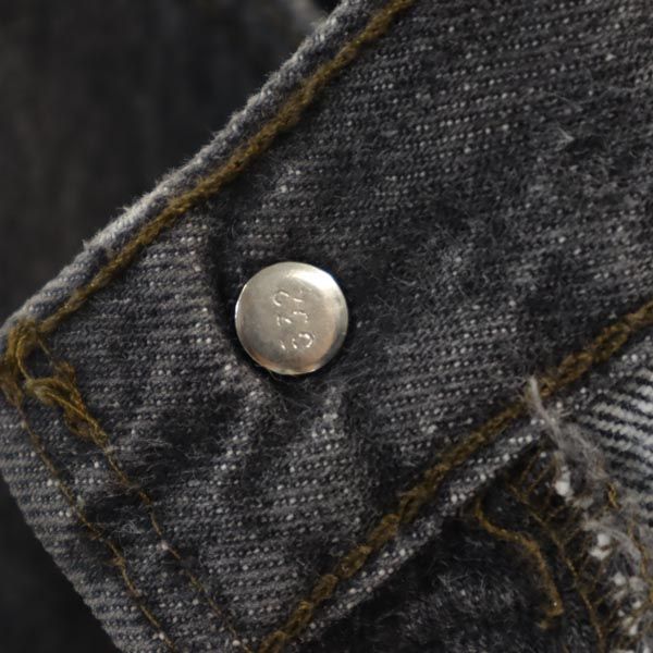 Levi's リーバイス 90s 501 USA製 ストレートデニムパンツ W32 ブラック系 ジーパン ボタンフライ メンズ
