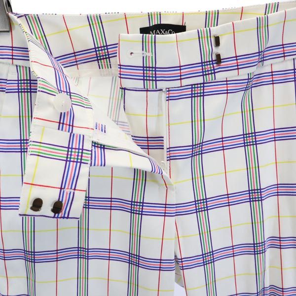 MAX&CO マックスアンドコー チェック柄 パンツ 38 レディース