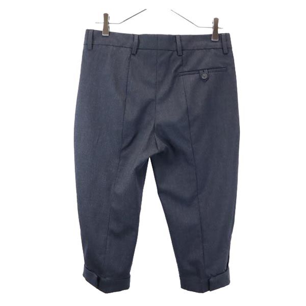 PRADA プラダ クロップドパンツ 40 ダークグレー ボタンフライ レディース