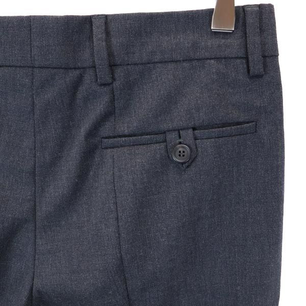 PRADA プラダ クロップドパンツ 40 ダークグレー ボタンフライ レディース