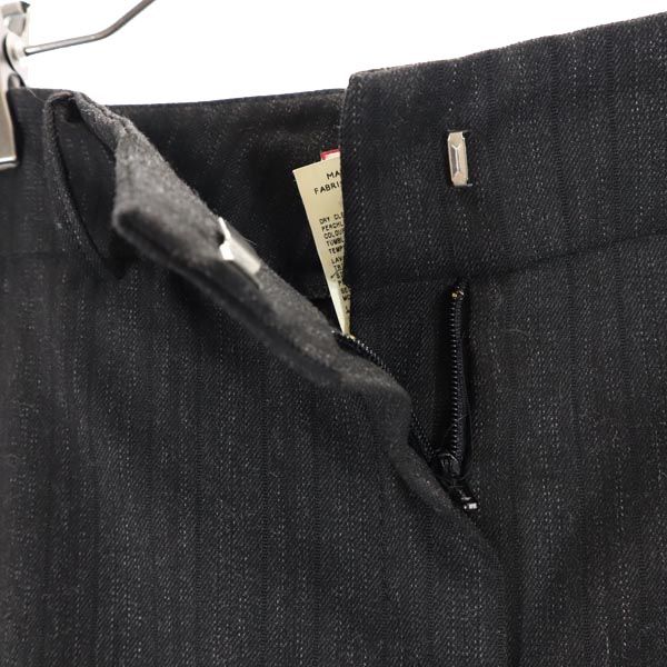 MAX&CO マックスアンドコー ストライプ柄 スラックスパンツ 38 グレー レディース