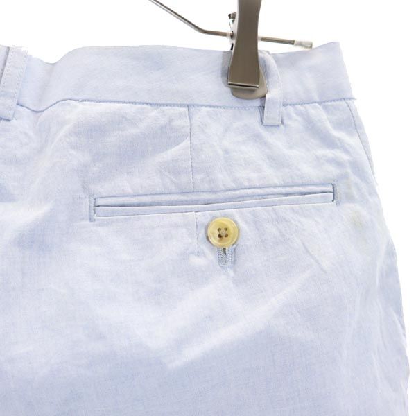 MARGARET HOWELL マーガレットハウエル 日本製 リネンブレンド コットンパンツ 2 青 メンズ