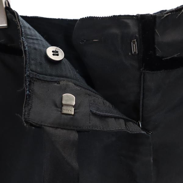 PRADA プラダ イタリア製 シルクブレンド クロップドパンツ 40 黒 サブリナ レディース