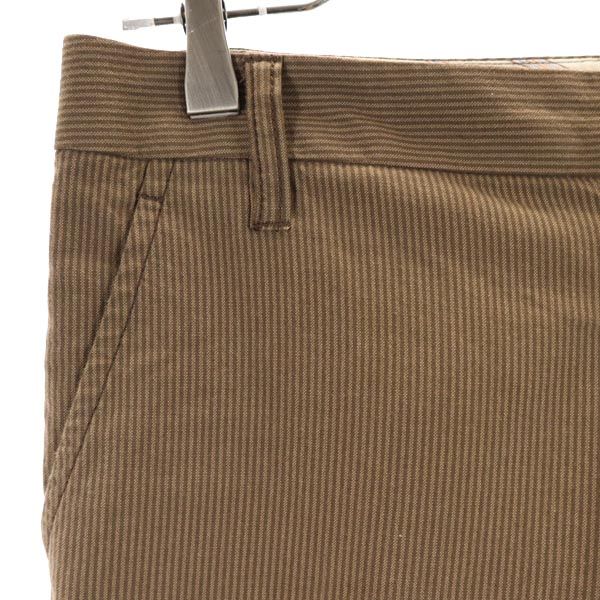 MARC BY MARC JACOBS マークバイマークジェイコブス ストライプ柄 ロング ストレートパンツ 2 ブラウン メンズ