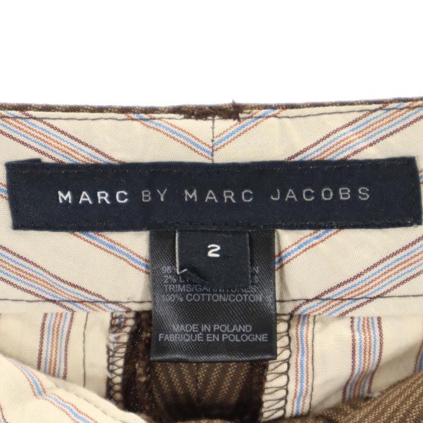 MARC BY MARC JACOBS マークバイマークジェイコブス ストライプ柄 ロング ストレートパンツ 2 ブラウン メンズ