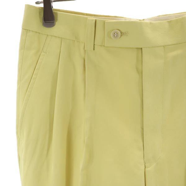 KENZO ケンゾー ゴルフ 日本製 ゴルフ パンツ 82 黄系 GOLF センタープレス メンズ