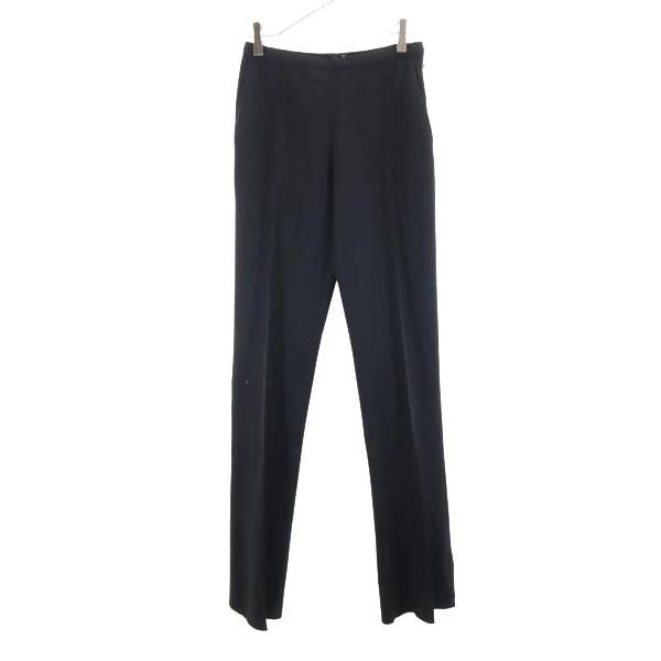 GIANFRANCO FERRE ジャンフランコフェレ センタープレス パンツ USA4 黒 レディース