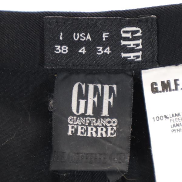 GIANFRANCO FERRE ジャンフランコフェレ センタープレス パンツ USA4 黒 レディース
