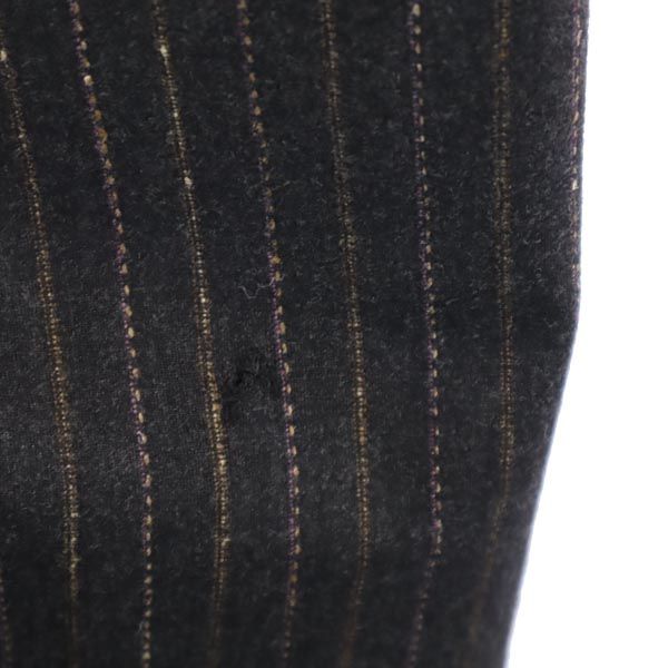 INCOTEX インコテックス 日本製 ウールブレンド ストライプ ロングパンツ 40 ブラウン系 レディース