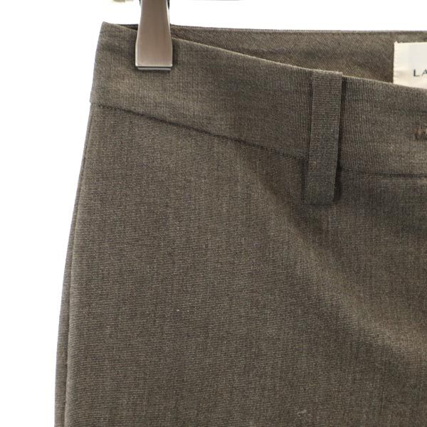 LANVIN ランバン 日本製 クロップド スラックスパンツ 36 ブラウン系 レディース