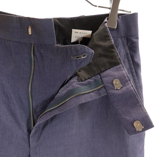 MARC JACOBS マークジェイコブス USA製 ワイドパンツ w30 青系 レディース