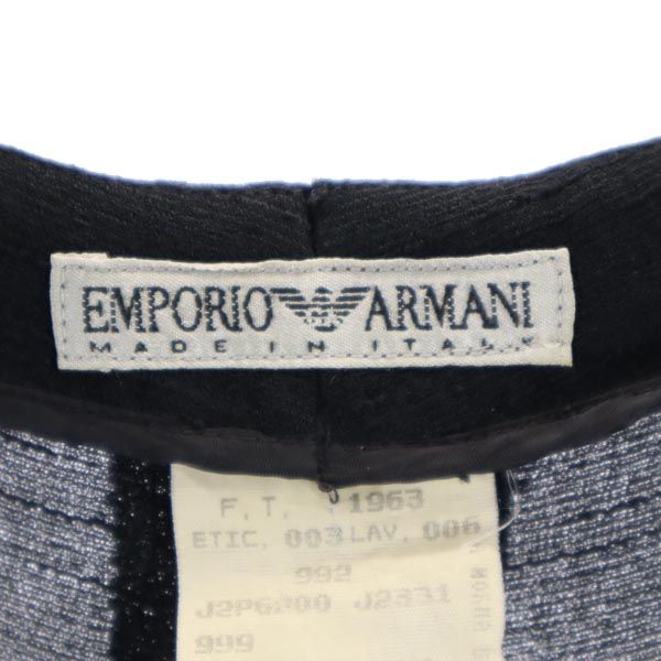 Emporio Armani エンポリオアルマーニ イタリア製 ワイド ストレートパンツ 38 黒 レディース