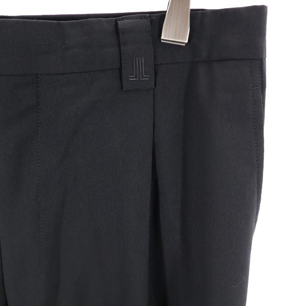 LANVIN ランバン 日本製 センタープレス スラックスパンツ 82 黒 メンズ