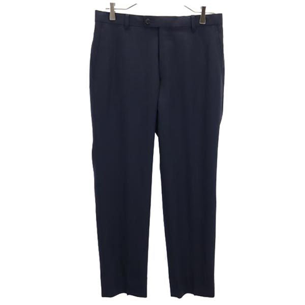 LANVIN ランバン 日本製 ウール スラックスパンツ 79 濃紺 メンズ
