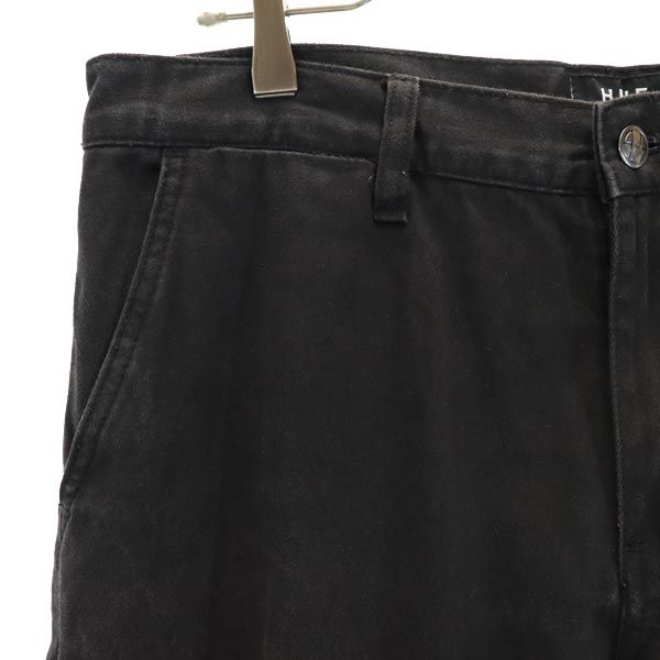 HUF ハフ テーパードパンツ W33 黒 メンズ