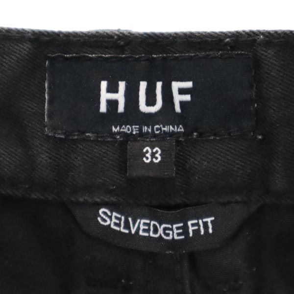 HUF ハフ テーパードパンツ W33 黒 メンズ