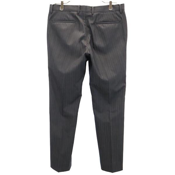 LANVIN en Bleu ランバンオンブルー 日本製 ウールブレンド ストライプ柄 スラックスパンツ 82 グレー メンズ