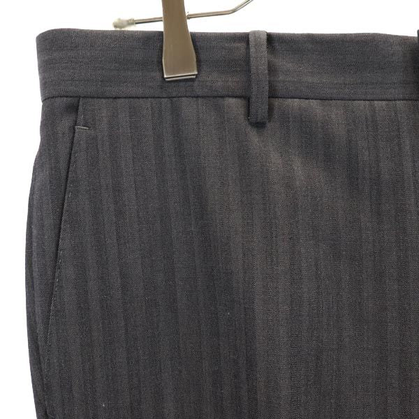 LANVIN en Bleu ランバンオンブルー 日本製 ウールブレンド ストライプ柄 スラックスパンツ 82 グレー メンズ