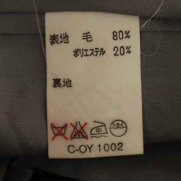 LANVIN ランバン ウールブレンド チェック柄 スラックスパンツ 91 グレー系 メンズ