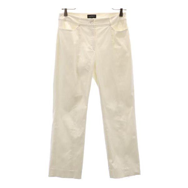 LANVIN ランバン 日本製 ロングパンツ 40 白 レディース
