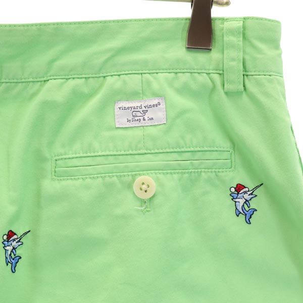 Vineyard Vines ヴィニヤードヴァインズ ロングパンツ w33 グリーン系 フィッシュ刺繍 メンズ
