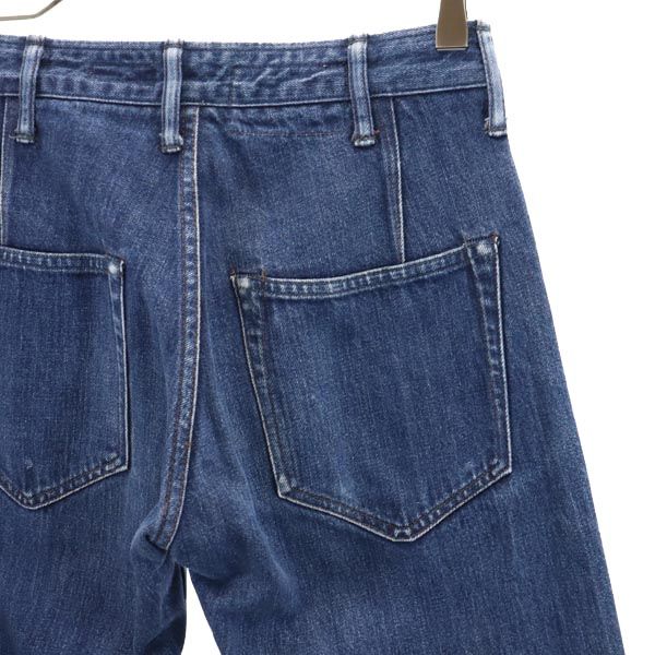 MHL. エムエイチエル 日本製 裏リベット ストレートデニムパンツ W26 MARGARET HOWELL ボタンフライ ジーパン レディース