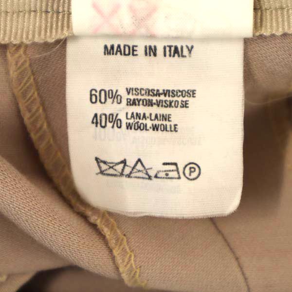 Emporio Armani エンポリオアルマーニ イタリア製 ウールブレンド スラックスパンツ 38 ピンクベージュ レディース