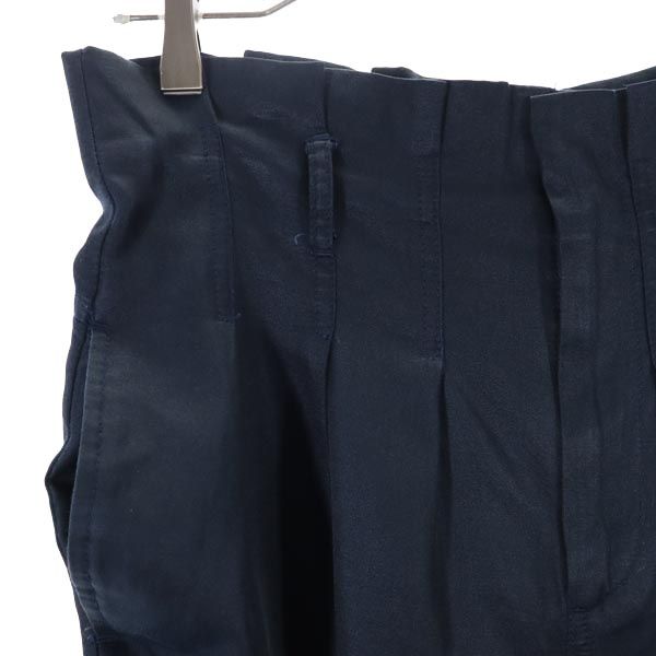 MARC BY MARC JACOBS マークバイマークジェイコブス シルクウールブレンド ワイドパンツ 2 ネイビー レディース