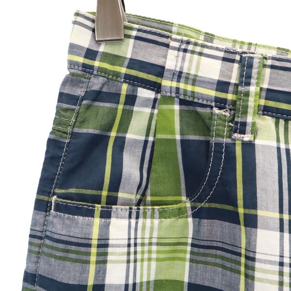 tricot COMME des GARCONS トリココムデギャルソン 2007年 リネンブレンド チェック クロップドパンツ S グリーン系 メンズ