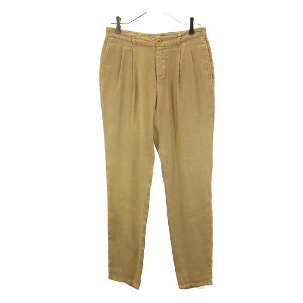 Nigel Cabourn ナイジェルケーボン 日本製 リネンブレンド パンツ 36 ベージュ ボタンフライ メンズ
