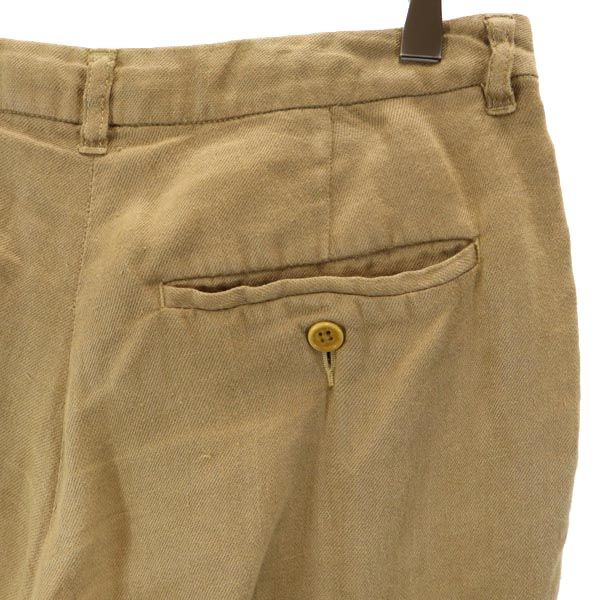 Nigel Cabourn ナイジェルケーボン 日本製 リネンブレンド パンツ 36 ベージュ ボタンフライ メンズ