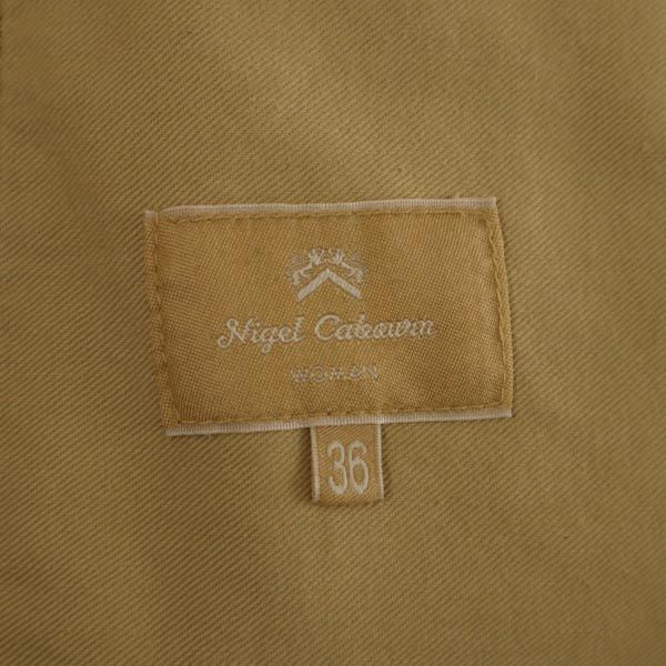 Nigel Cabourn ナイジェルケーボン 日本製 リネンブレンド パンツ 36 ベージュ ボタンフライ メンズ